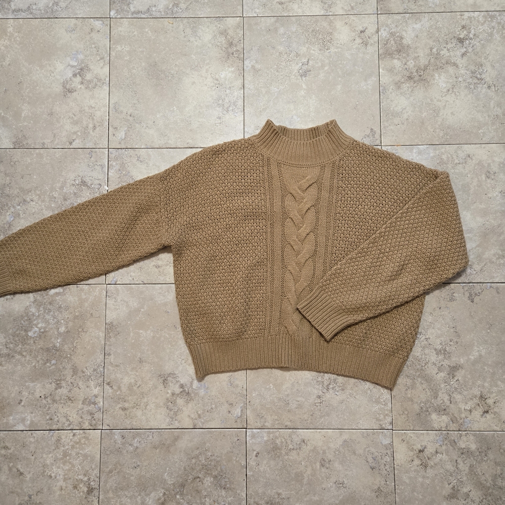 Dynamite Tan Knit Sweater Size Medium